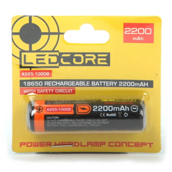 Ledcore 2200mAh Akku ylilataussuojalla 1kpl