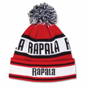 Rapala Pom Beanie Red Black pipo