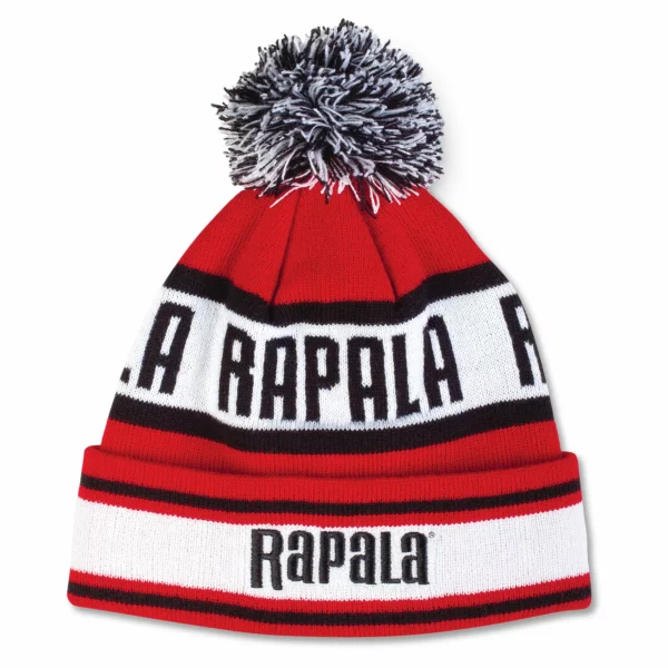 Rapala Pom Beanie Red Black pipo