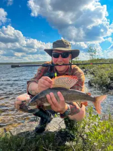 Yli puolimetrinen harjus Finnmarkista
